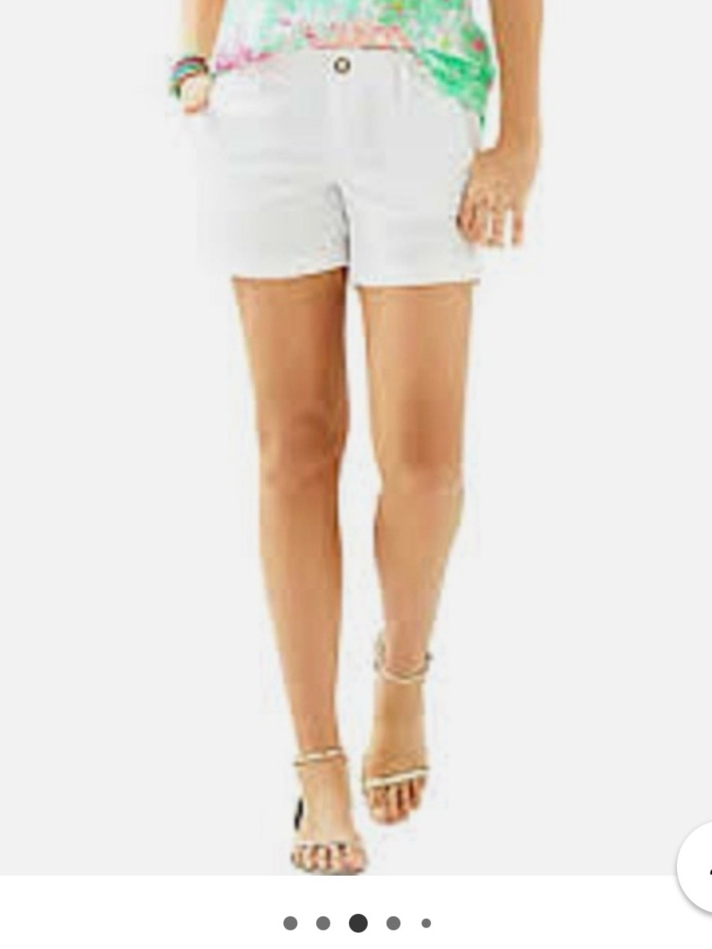 Lilly Pulitzer White Stretch Bermuda Shorts